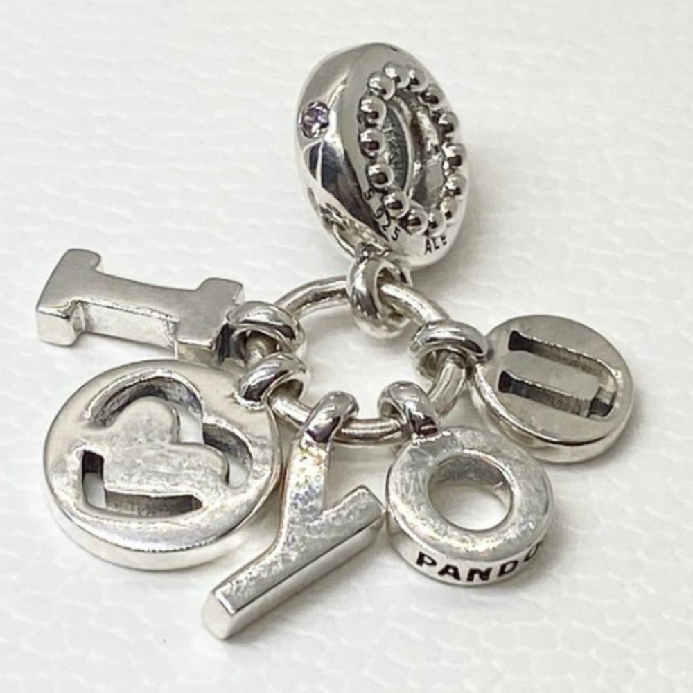 PANDORA I Love You Dangle Charm #796596FPC